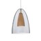 Besa Lighting Dano Cord Pendant, Clear/Medium, Satin Nickel Finish, 1x9W LED 1JT-DANOCLMD-LED-SN - alternate 1